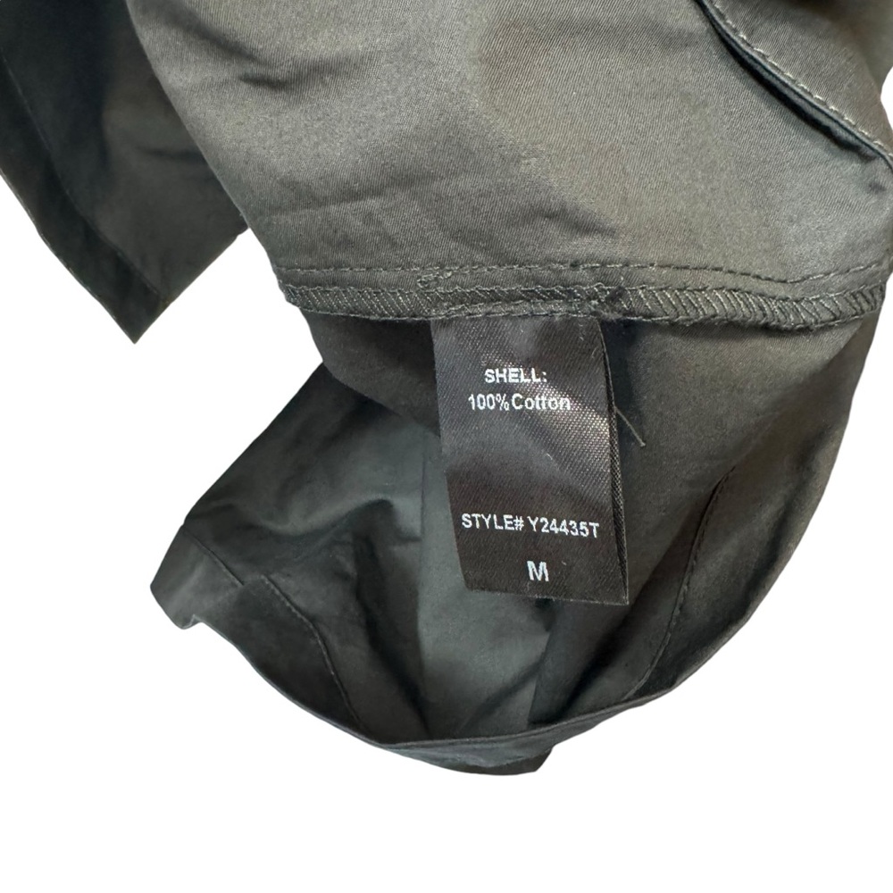 Pomander Place NEW Black Finn Short Sleeve Collared Button Down Popover Top M - Picture 8 of 9